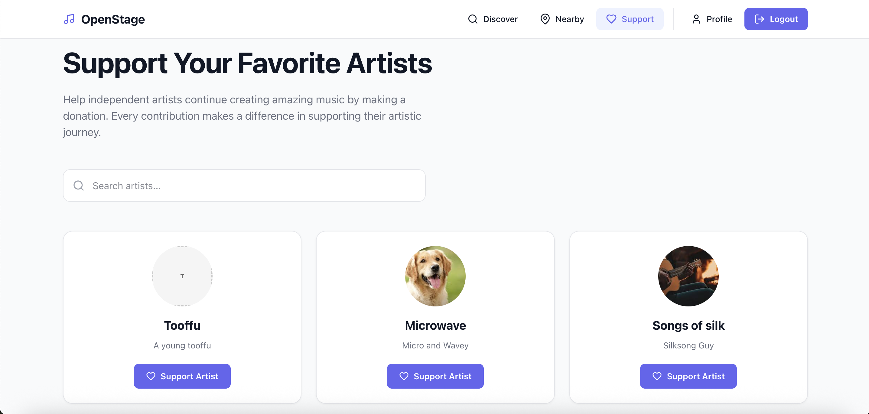 Screenshot of Open Stage project